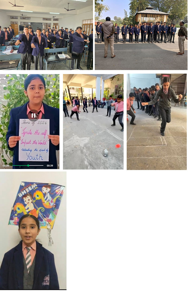 St. Anthony's School, Udaipur Activities on National Youth Day and Makar Sankranti